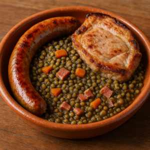 Lentilles aux petits salés