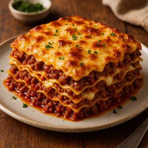 Lasagnes de bœuf aux légumes