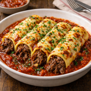 Cannelloni de bœuf confit