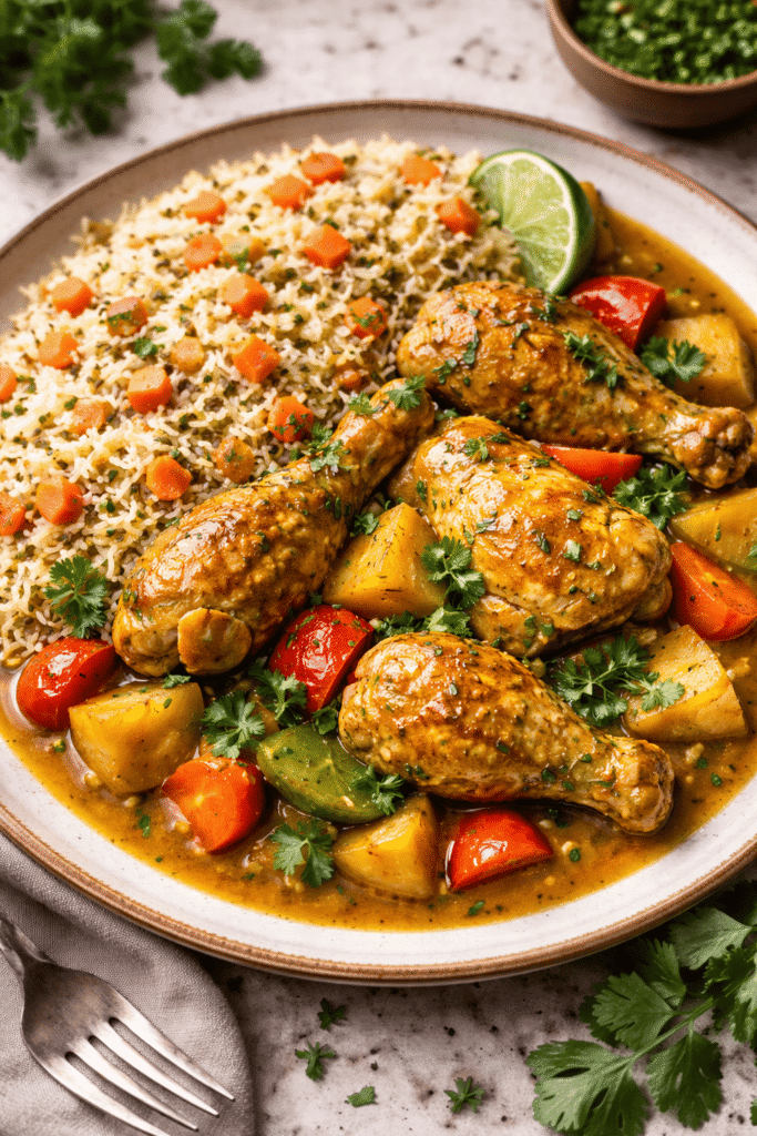 Colombo de poulet et de légumes