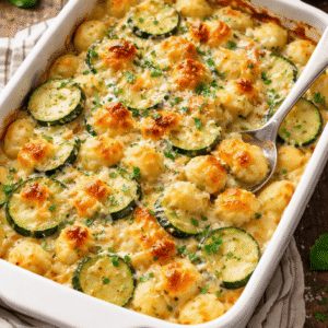 Gratin de gnocchi ricotta courgette