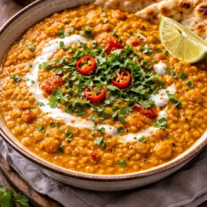 Dahl de lentille curry coco