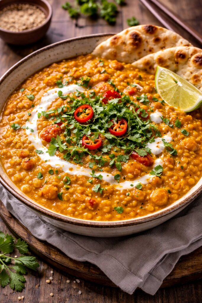 Dahl de lentille curry coco